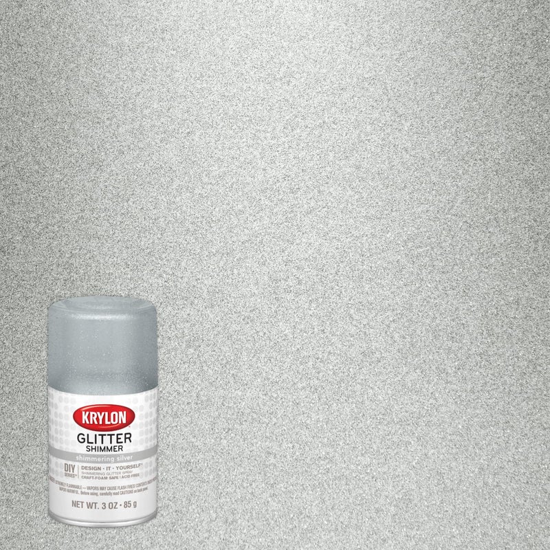 Krylon I00402 Glitter Aerosol Spray, Shimmering Silver - Image 2